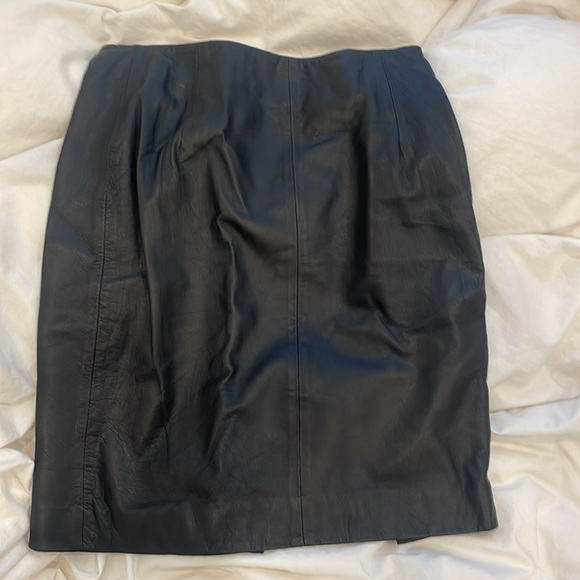 All saints leather black skirt size US4 - Picture 3 of 4